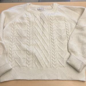 Sage, braided sweater